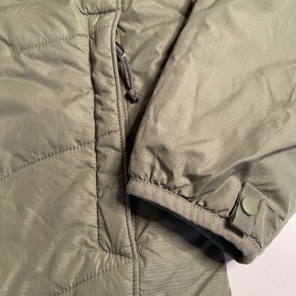 The North Face Small Women’s Puffer Coat Full Zip Jacket Sage Green Primaloft - Picture 11 of 12